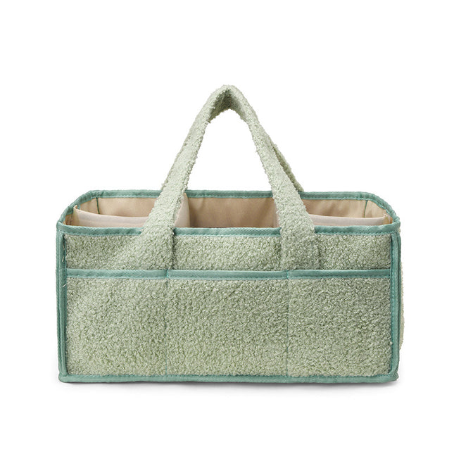 Green Large Plush Nappy Caddy Organizer