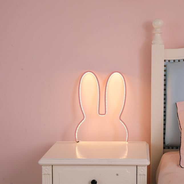 Pink 29x30cm Adorable Bunny LED Wall Night Light