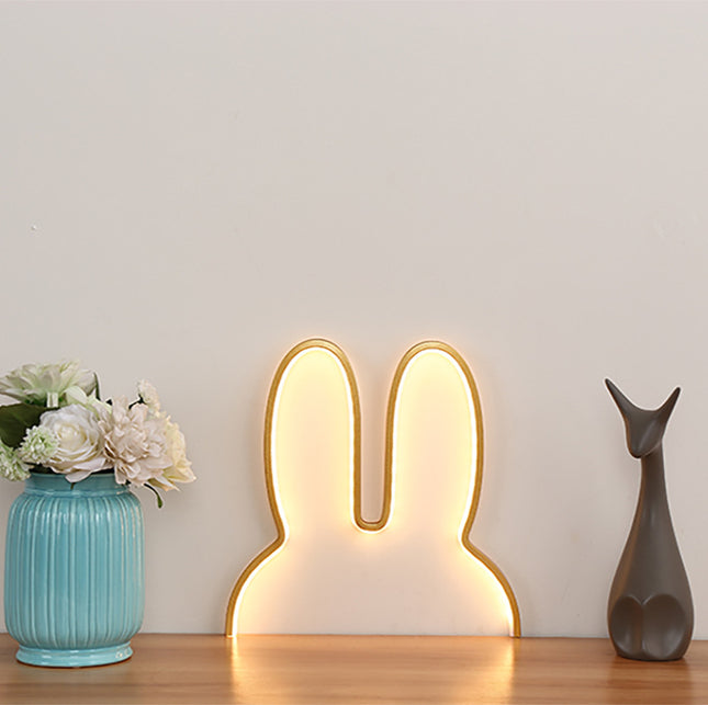 Gold 29x30cm Adorable Bunny LED Wall Night Light