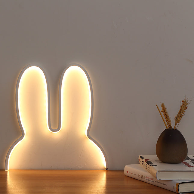 White 40x30cm Adorable Bunny LED Wall Night Light