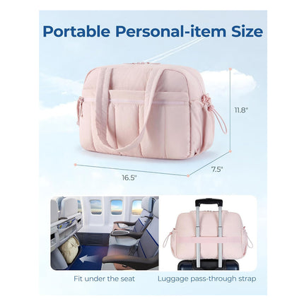 White Large Capacity Quilted Travel Tote Bag – product detail