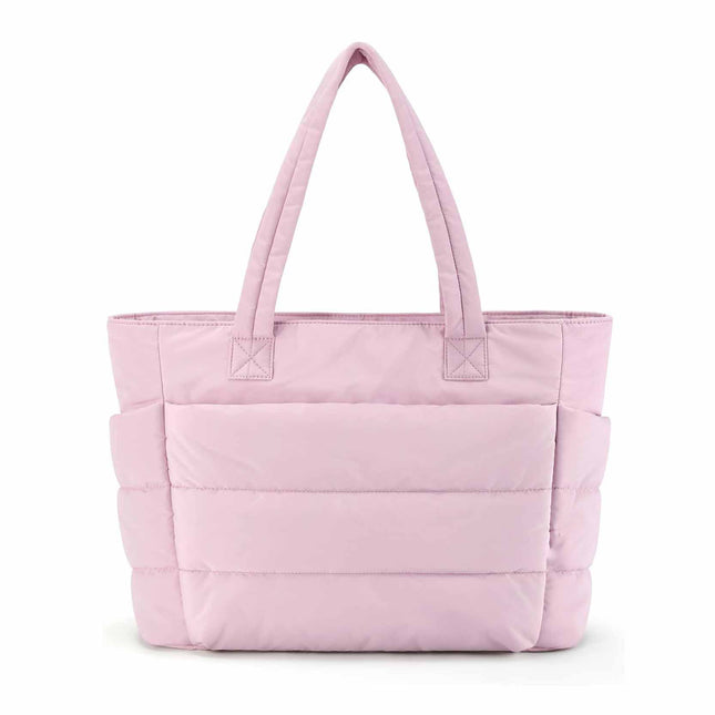 Pink Large Capacity Nylon Tote Bag for Women