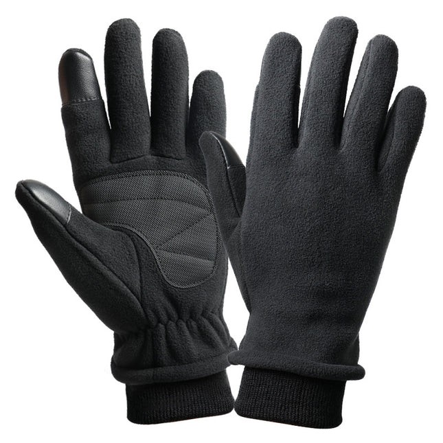 L Black Warm Windproof Touchscreen Gloves