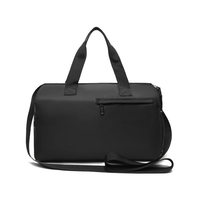 Black Men's Large Capacity Sports Duffel Bag with Wet/Dry Separation Pocket