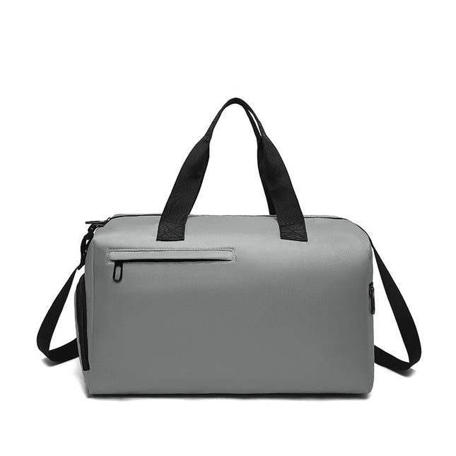 Grey Men's Large Capacity Sports Duffel Bag with Wet/Dry Separation Pocket