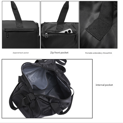 Grey Men's Large Capacity Sports Duffel Bag with Wet/Dry Separation Pocket - Travel & Gym Tote