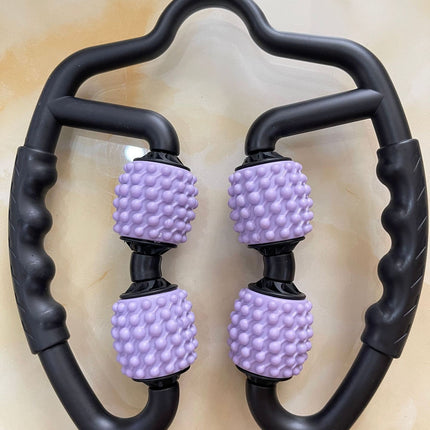 Purple Set of 2 Foam Roller Ring Leg Massagers - Muscle Relief & Circulation Tool