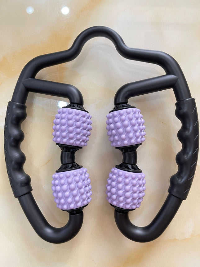 Purple Set of 2 Foam Roller Ring Leg Massagers