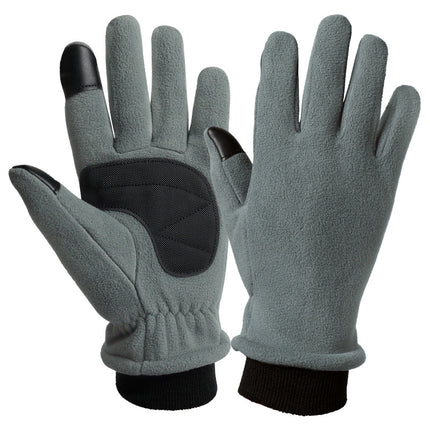 L Grey Warm Windproof Touchscreen Gloves