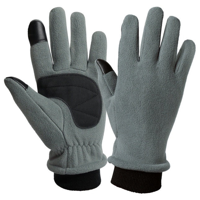 L Grey Warm Windproof Touchscreen Gloves
