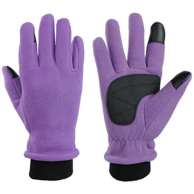 S Purple Warm Windproof Touchscreen Gloves