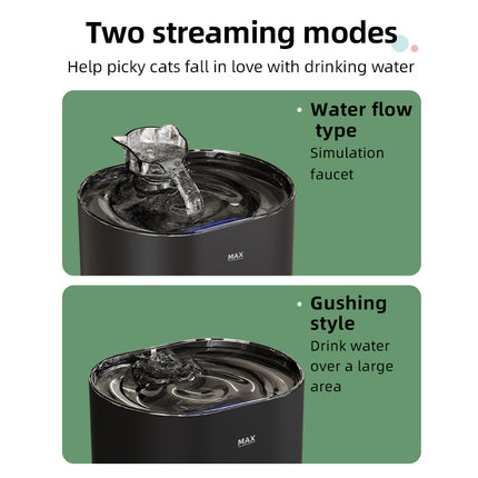 FT666  Introductory Version Automatic Pet Drinking Fountain for Cats & Dogs - Filtered Flowing Water
