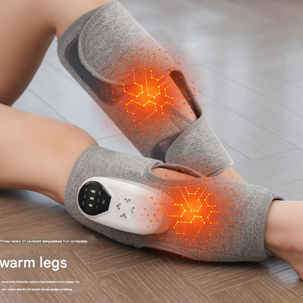 Two-piece Pink Portable Leg Air Pressure Massager with Constant Heat - Slimming and Relaxation