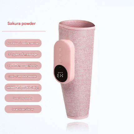 One-piece Pink Portable Leg Air Pressure Massager with Constant Heat - Slimming and Relaxation
