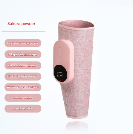 One-piece Pink Portable Leg Air Pressure Massager with Constant Heat