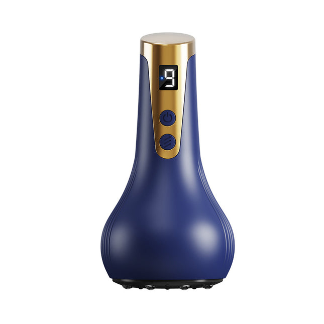 Blue Electric Meridian Scraping Massager with Air Release Valve