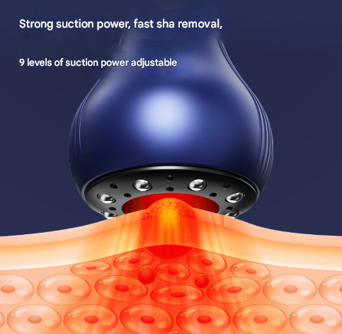 Blue Electric Meridian Scraping Massager with Air Release Valve – product detail