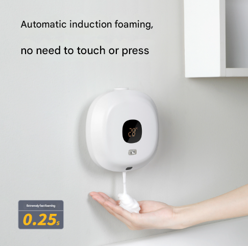 Dark Blue Wall-Mounted No-Drill Automatic Foam Soap Dispenser – product detail