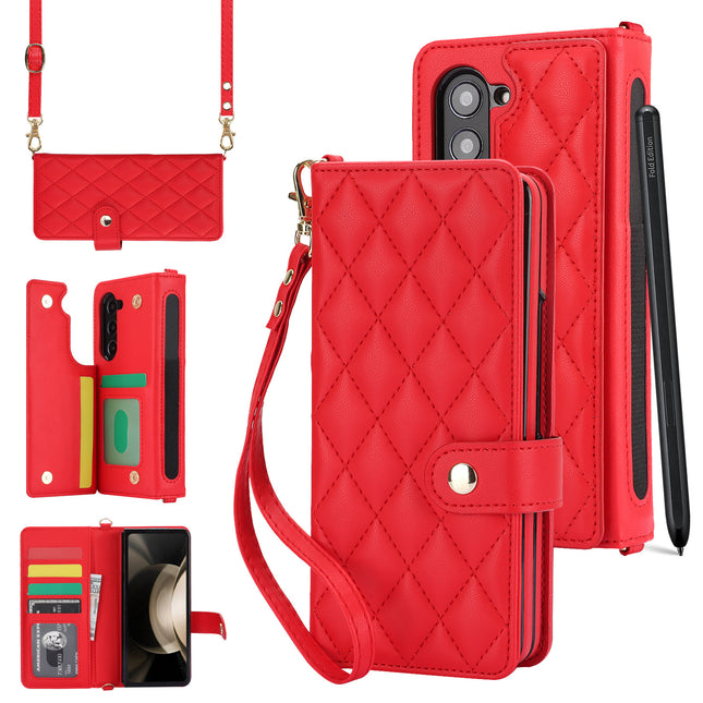 Galaxy Z Fold6 Multi-Functional Leather Wallet Case for Samsung Z Fold Series