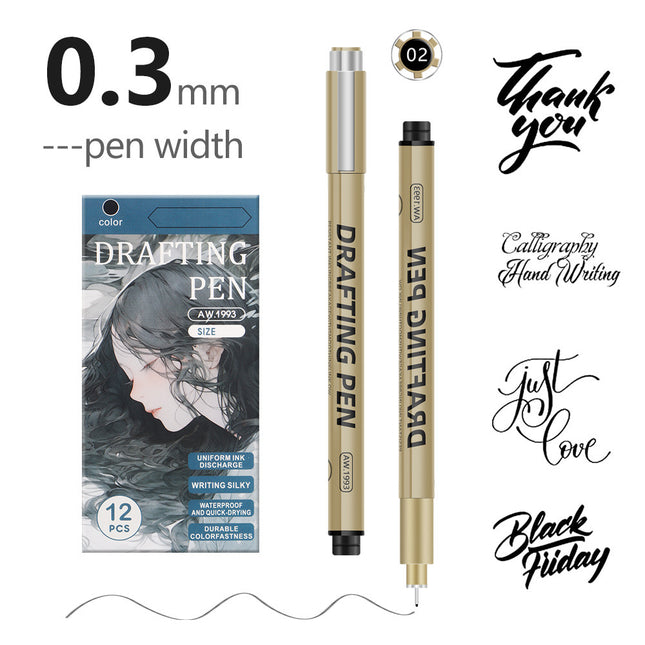 0.3mm 24-Piece Precision Drawing Pen Set