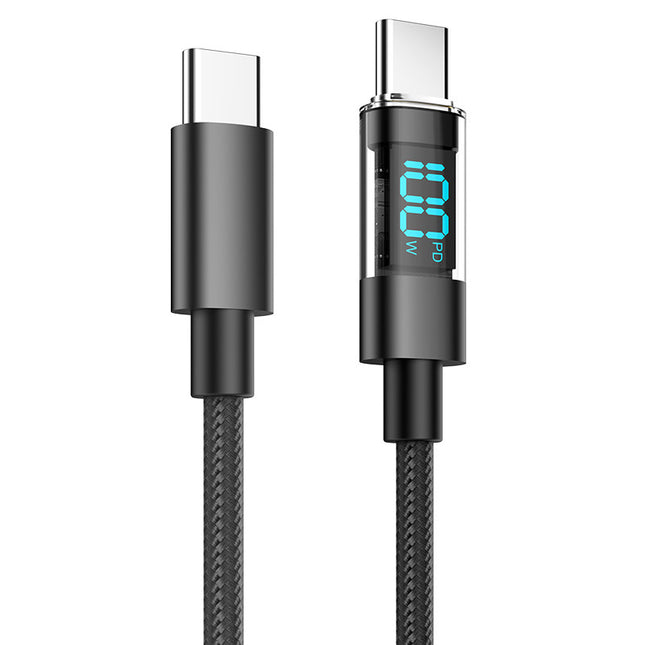 2 Meter Type-C To Type-C 4-Piece Set 1m 100W Super Fast Charge Transparent Aluminum Shell