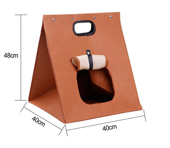 Green Cozy A-Frame Felt Pet Teepee – product detail