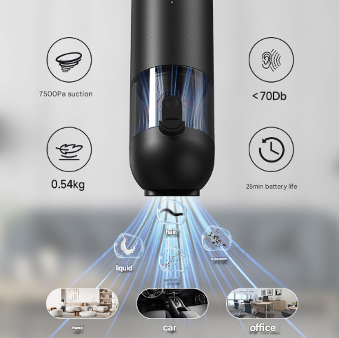 Black Versatile 2-in-1 Cordless Handheld Vacuum Cleaner & Blower – product detail