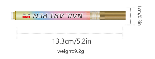 Orange 0.7mm Nail Art Doodle Pen 12 Sticks- Single Color Acrylic Marker for Nail Design No-Bake – product detail