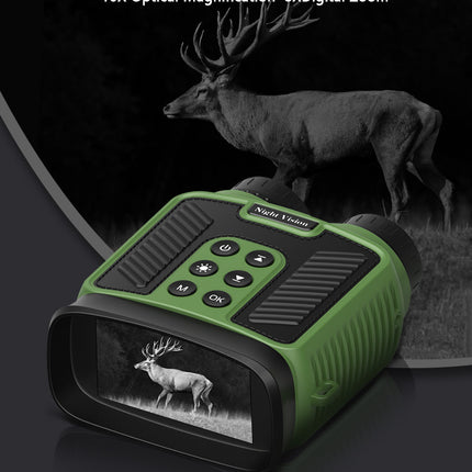 Green 4K Ultra HD Digital Night Vision Binoculars - Infrared Scope for Hunting & Outdoor Observation