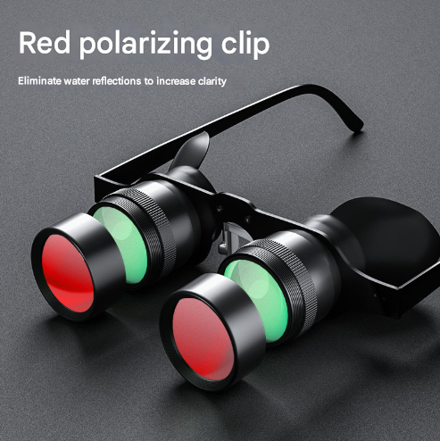 10x Telescope Plus Red Polarised Lens 10x HD Fishing Binocular Glasses