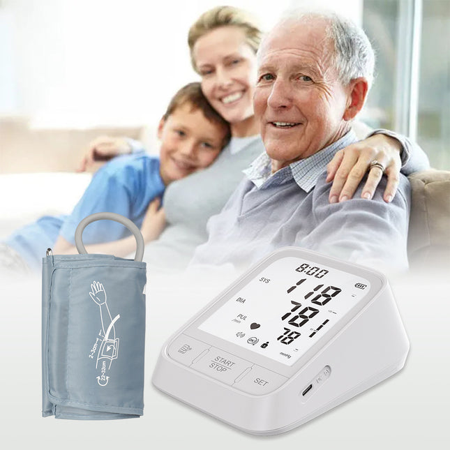 White Smart Upper Arm Blood Pressure Monitor – product detail