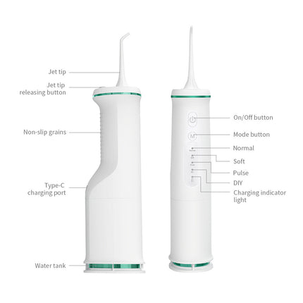 White Home Electric Oral Irrigator – design and finish