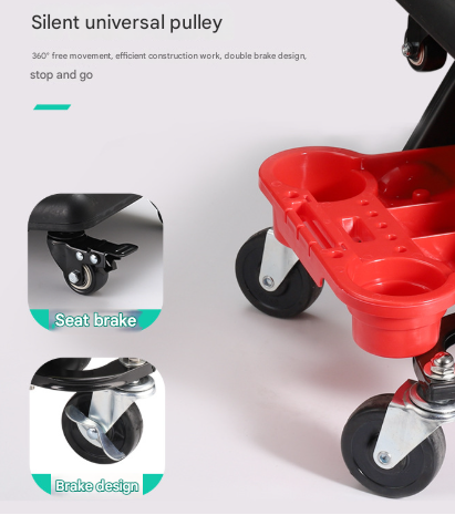 Divided Cup Holder Auto Repair Polishing Stool