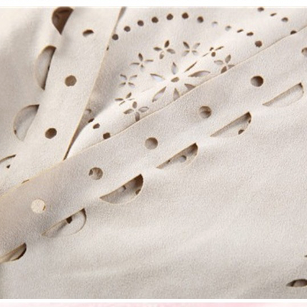 Pink Suede Wheat Tassel Triangle Scarf - Autumn Warm Shawl for Women, Hollow-Out Fringe Design