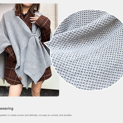 Caramel Color Luxurious Faux Cashmere Knitted Cape – product detail