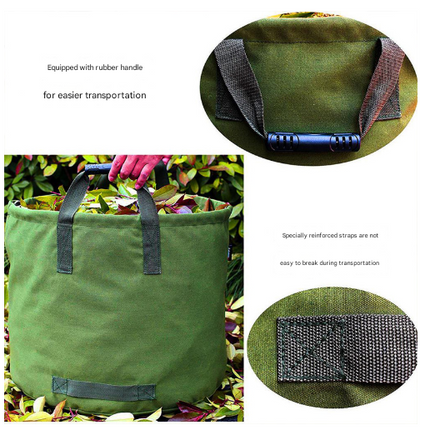 Grey Durable Green Garden Leaf Collection Bag