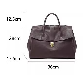 Black Spacious Women's PU Leather Tote Bag with Laptop Compartment – product detail