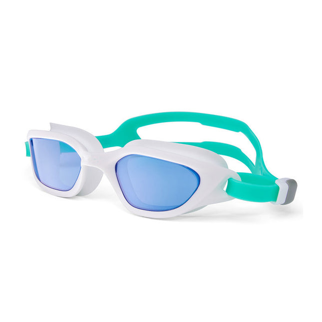 White-green Premium Full-View Anti-Fog Adult Swim Goggles with Transparent Case V888-ELOSUNG28580