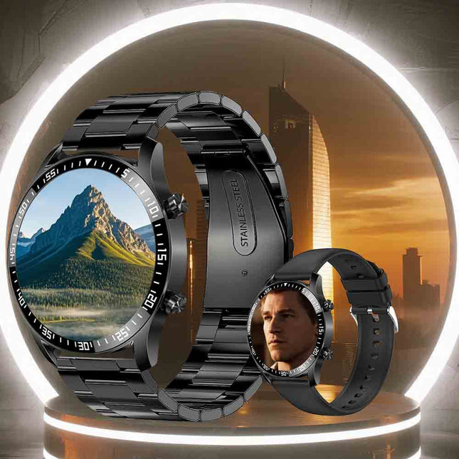 Black Silicone Business Smartwatch with ECG and PPG Monitoring V888-ELOSUNG28588