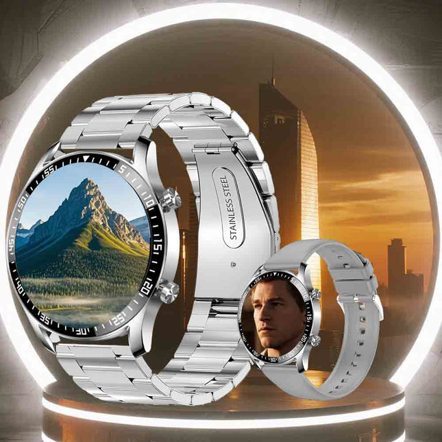Silver Silicone Business Smartwatch with ECG and PPG Monitoring V888-ELOSUNG28589
