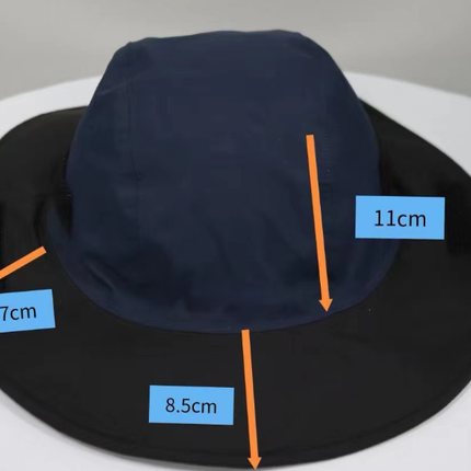 Dark Purple Autumn-Winter Waterproof Sun Hat with Fleece Lining and Wide Brim