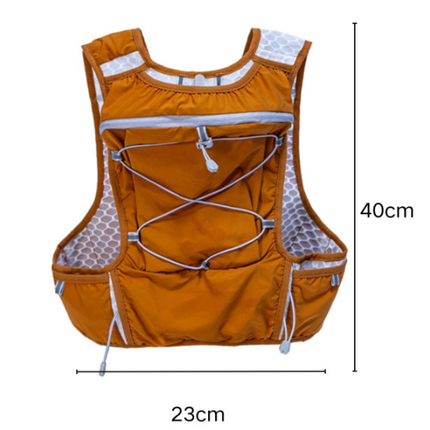 Orange Hydration Backpack for Trail Running, Marathon, and Cycling