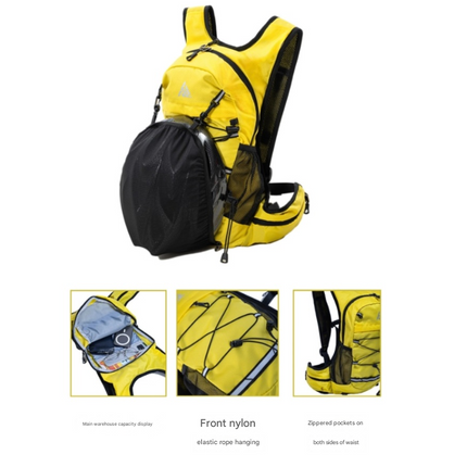 Yellow Lightweight Hydration Backpack for Trail Running, Cycling, and Marathons