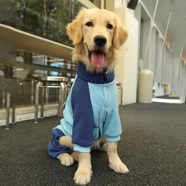 6XL Recommended 50-60 Pounds Blue Autumn-Winter Dog Hoodie for Medium to Large Breeds