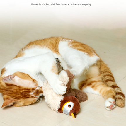 Crab Electric Flapping Plush Cat Toy with Sound - Realistic Self-Play Pet Toy