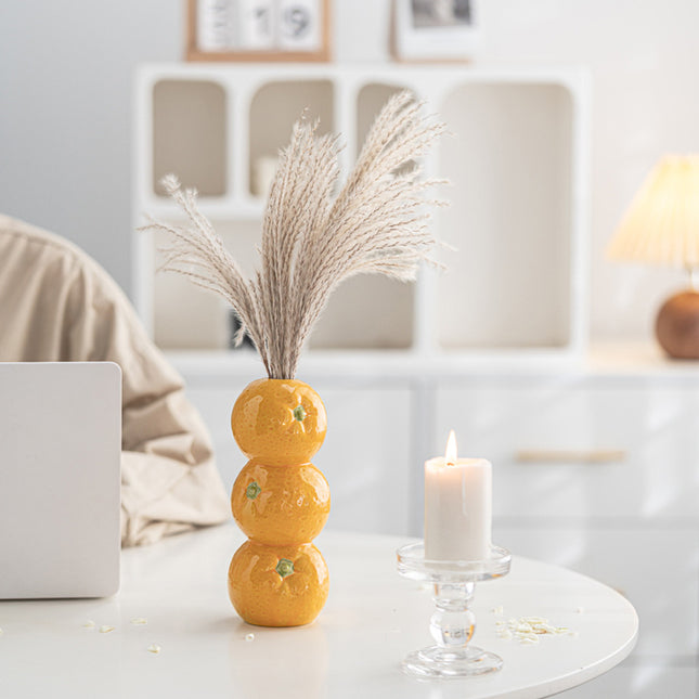 Orange Nordic-Style Minimalist Fruit and Flower Vase – product detail