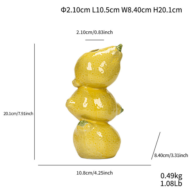 Lemon Nordic-Style Minimalist Fruit and Flower Vase