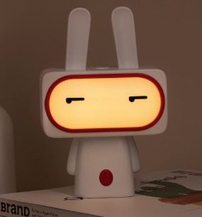 Squinting Cute Bobi Rabbit LED Night Light for Kids – product detail