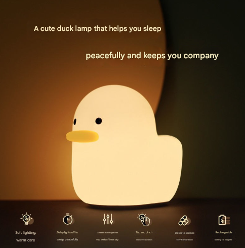 Ducky Silicone Tap-Tap LED Night Light – product detail