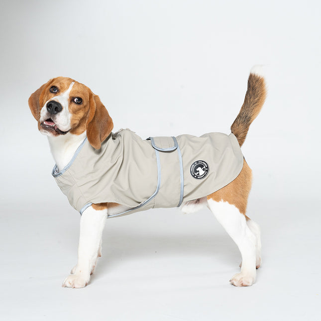50 Grey Waterproof Reflective Dog Raincoat for Small to Large Dogs V888-ELOSUNG28734